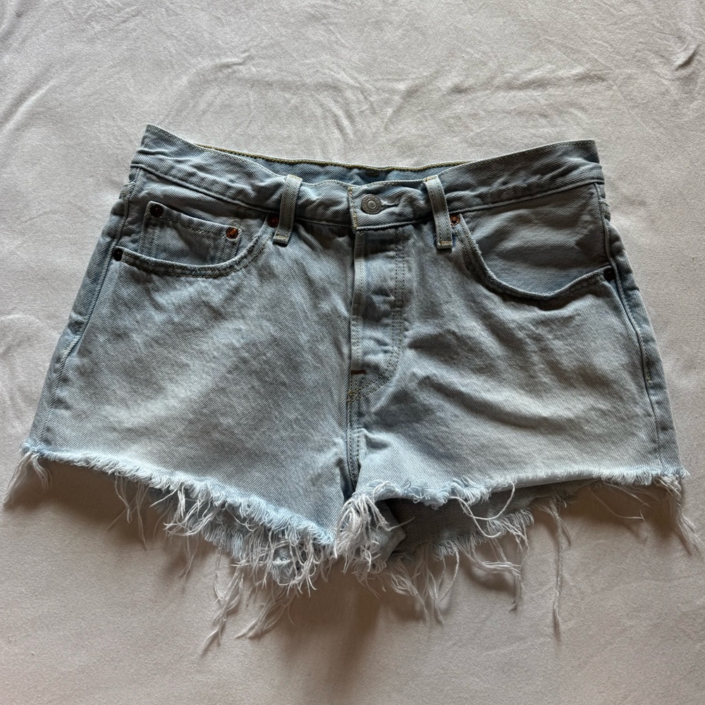 Levi's Women's Distressed Blue Jean Shorts 27